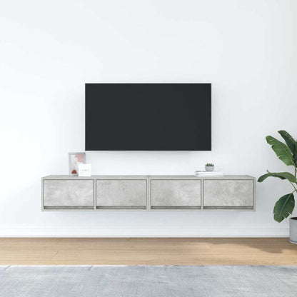 TV Cabinets 2 pcs Concrete Grey 80x31x25.5 cm Engineered Wood