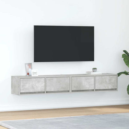 TV Cabinets 2 pcs Concrete Grey 80x31x25.5 cm Engineered Wood