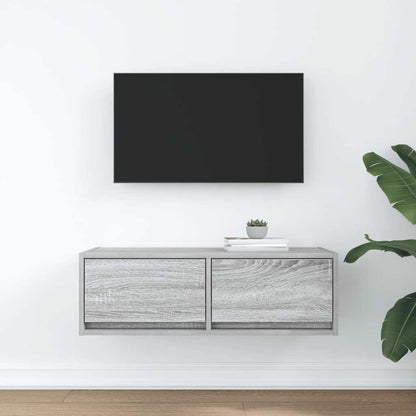 TV Cabinet Grey Sonoma 80x31x25.5 cm Engineered Wood