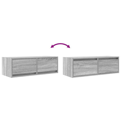 TV Cabinet Grey Sonoma 80x31x25.5 cm Engineered Wood