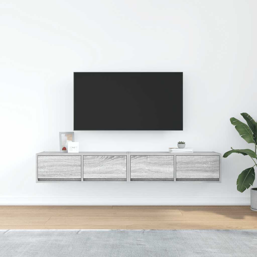 TV Cabinets 2 pcs Grey Sonoma 80x31x25.5 cm Engineered Wood
