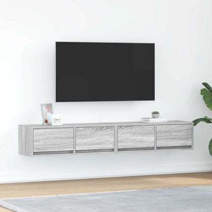 TV Cabinets 2 pcs Grey Sonoma 80x31x25.5 cm Engineered Wood