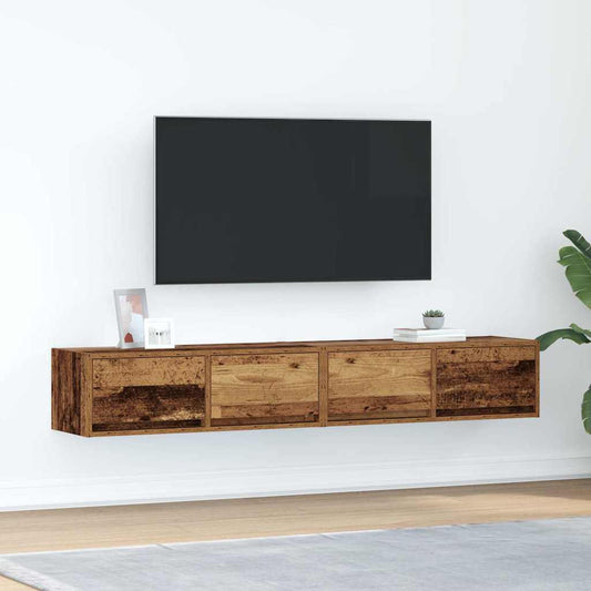 TV Cabinets 2 pcs Old Wood 80x31x25.5 cm Engineered Wood