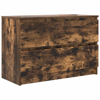 TV Cabinet Smoked Oak 80x35x54 cm Engineered Wood