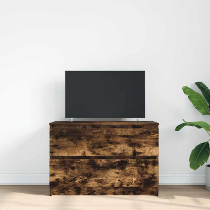 TV Cabinet Smoked Oak 80x35x54 cm Engineered Wood