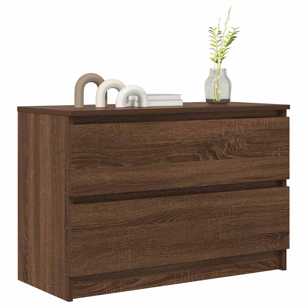 TV Cabinet Brown Oak 80x35x54 cm Engineered Wood