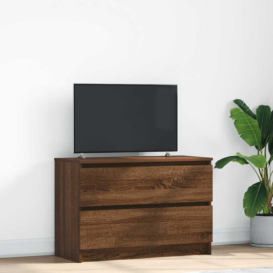 TV Cabinet Brown Oak 80x35x54 cm Engineered Wood
