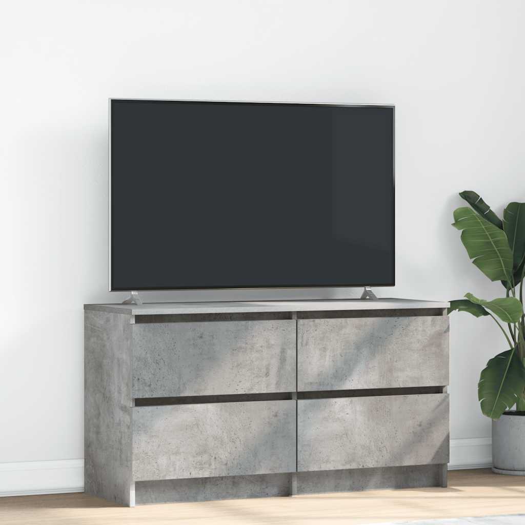 TV Cabinet Concrete Grey 100x35x54 cm Engineered Wood