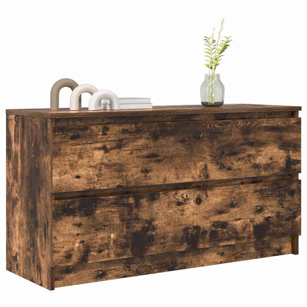 TV Cabinet Smoked Oak 100x35x54 cm Engineered Wood