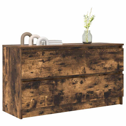 TV Cabinet Smoked Oak 100x35x54 cm Engineered Wood