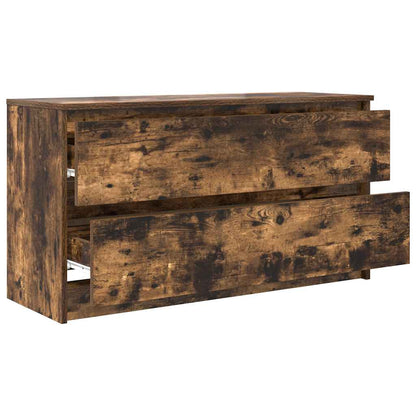 TV Cabinet Smoked Oak 100x35x54 cm Engineered Wood