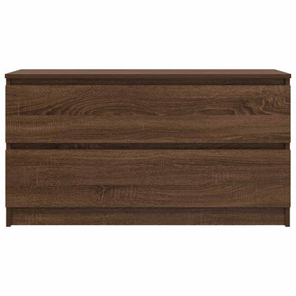 TV Cabinet Brown Oak 100x35x54 cm Engineered Wood