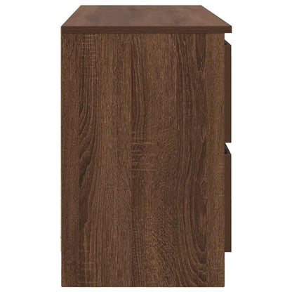 TV Cabinet Brown Oak 100x35x54 cm Engineered Wood