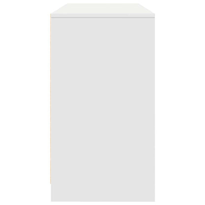 Compact White Desk 120x42x76 cm - Engineered Wood Design