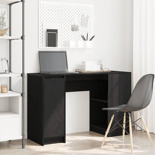 Black Oak Engineered Wood Desk - 120x42x76 cm Sleek & Modern