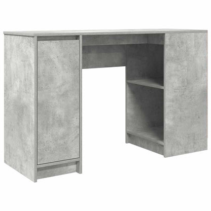 Stylish Concrete Grey Wood Desk 120x42x76 cm - Modern Home Office