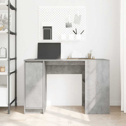 Stylish Concrete Grey Wood Desk 120x42x76 cm - Modern Home Office