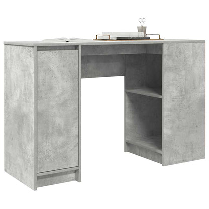 Stylish Concrete Grey Wood Desk 120x42x76 cm - Modern Home Office