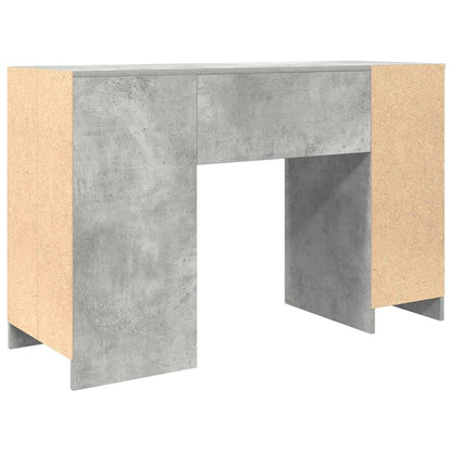 Stylish Concrete Grey Wood Desk 120x42x76 cm - Modern Home Office