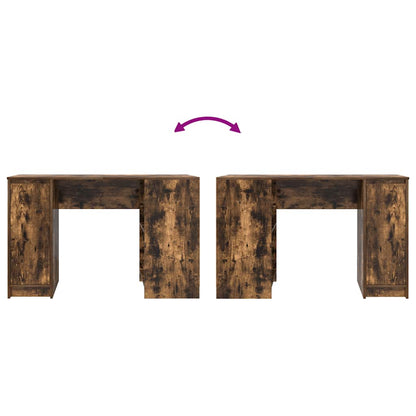 Elegant Smoked Oak Desk 120x42x76 cm - Durable Engineered Wood