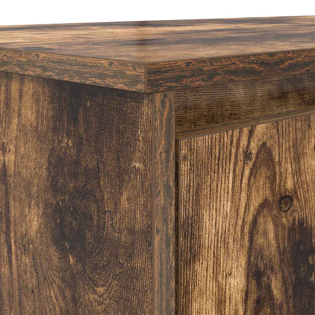 Elegant Smoked Oak Desk 120x42x76 cm - Durable Engineered Wood