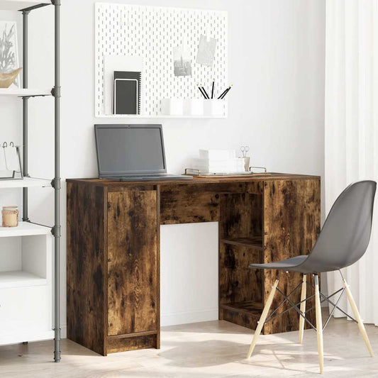 Elegant Smoked Oak Desk 120x42x76 cm - Durable Engineered Wood