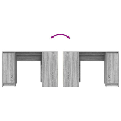 Grey Sonoma Engineered Wood Desk - 120x42x76 cm Modern Design