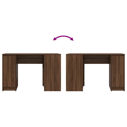 Stylish Brown Oak Desk - 120x42x76 cm Engineered Wood