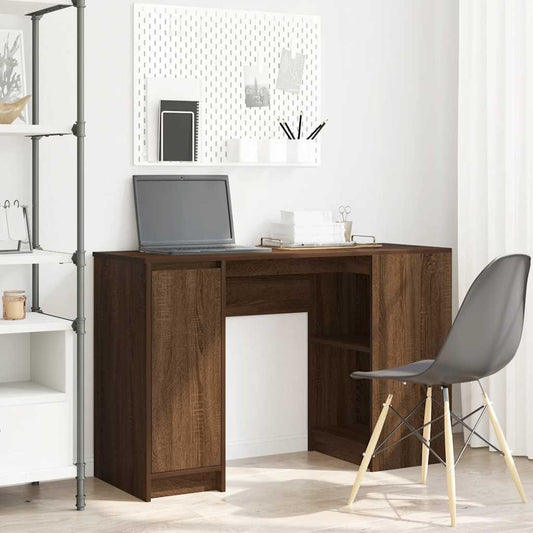 Stylish Brown Oak Desk - 120x42x76 cm Engineered Wood