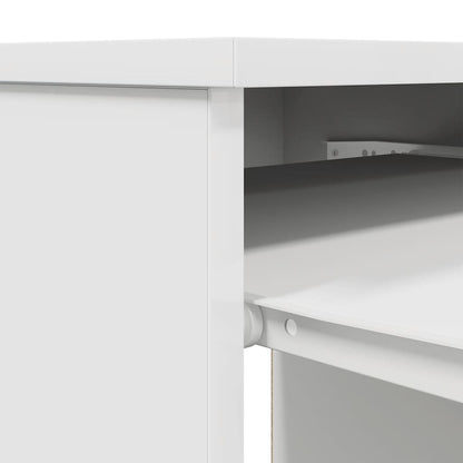 White Engineered Wood Desk 86x49x76 cm - Sleek & Durable Design