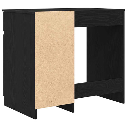 Black Oak Desk 86x49x76cm - Stylish Engineered Wood Design