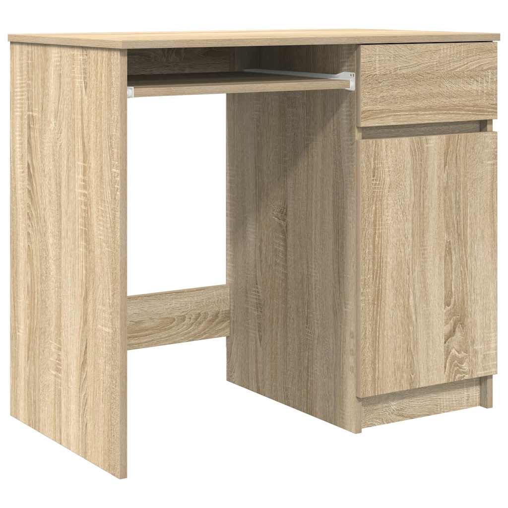 Compact Desk Sonoma Oak Engineered Wood 86x49x76 cm