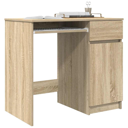 Compact Desk Sonoma Oak Engineered Wood 86x49x76 cm