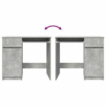 Concrete Grey Engineered Wood Desk - 86x49x76 cm