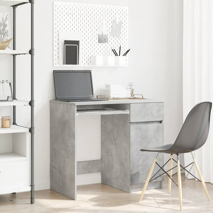 Concrete Grey Engineered Wood Desk - 86x49x76 cm