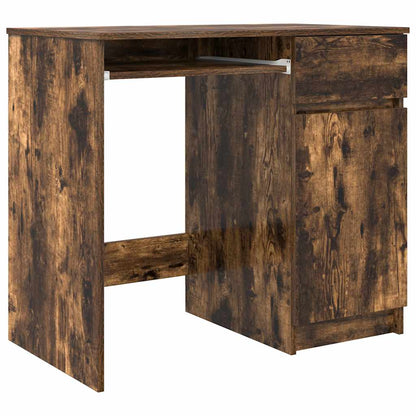 Smoked Oak Desk 86x49x76 cm - Stylish Engineered Wood Design
