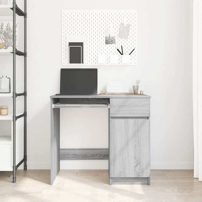 Grey Sonoma Desk - Engineered Wood, 86x49x76 cm