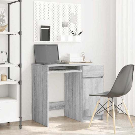 Grey Sonoma Desk - Engineered Wood, 86x49x76 cm