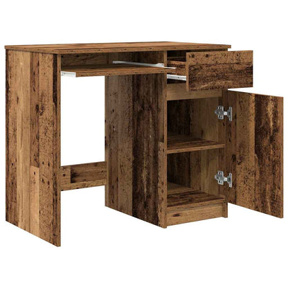 Vintage-Style Engineered Wood Desk, 86x49x76 cm, Classic Oak Finish