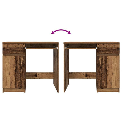 Vintage-Style Engineered Wood Desk, 86x49x76 cm, Classic Oak Finish