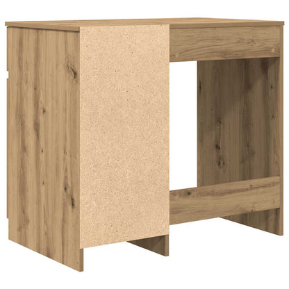 Oak Engineered Wood Desk - 86x49x76 cm | Desk Artisan Elegance