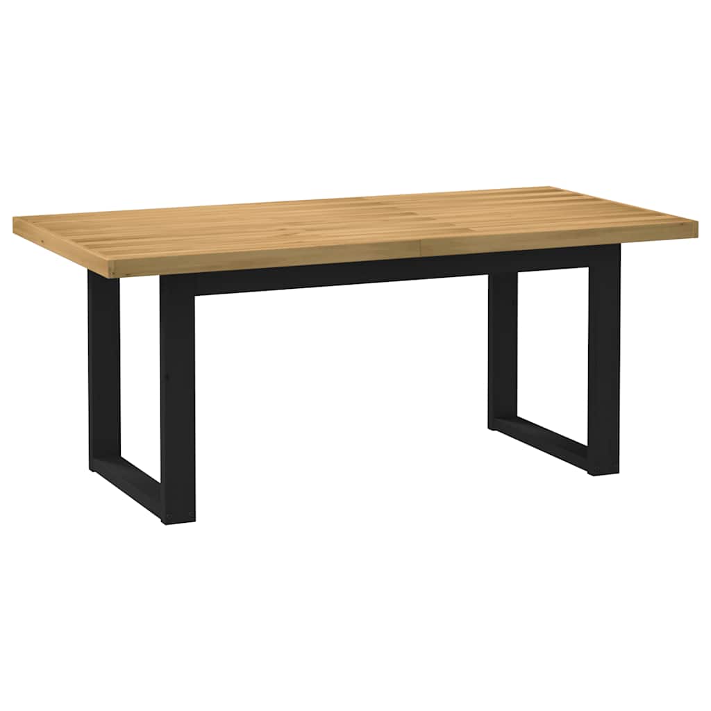 Solid Wood Dining Table NOAIN with U-Shaped Legs, 180x90x75 cm