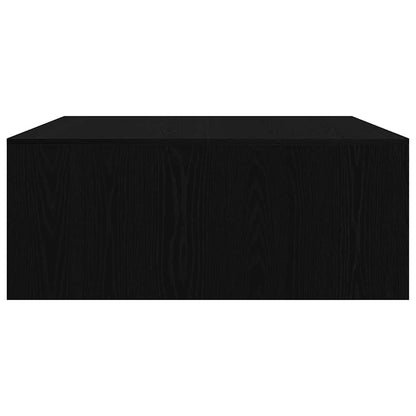 Coffee Table with Drawers Black Oak 100x100x40 cm