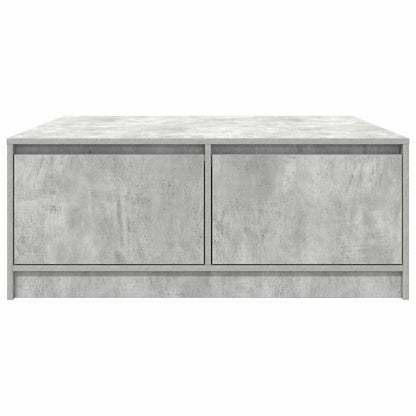Coffee Table with Drawers Concrete Grey 100x100x40 cm