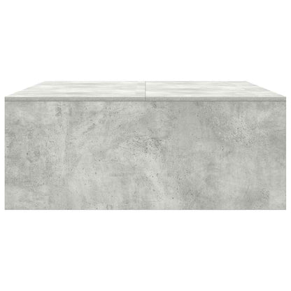 Coffee Table with Drawers Concrete Grey 100x100x40 cm
