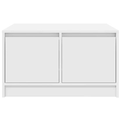 Coffee Table with Drawers White 70.5x70x40 cm