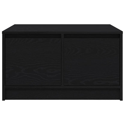 Coffee Table with Drawers Black Oak 70.5x70x40 cm
