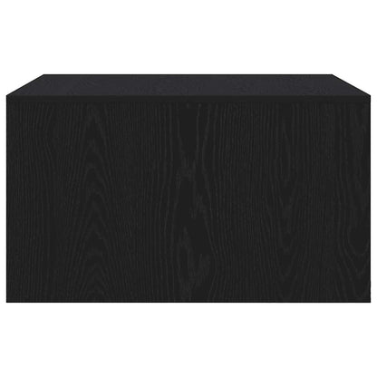 Coffee Table with Drawers Black Oak 70.5x70x40 cm