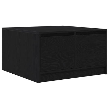 Coffee Table with Drawers Black Oak 70.5x70x40 cm