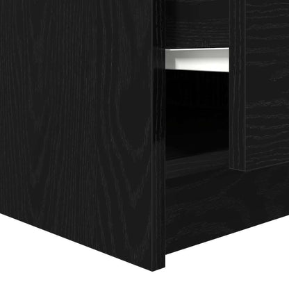Coffee Table with Drawers Black Oak 70.5x70x40 cm